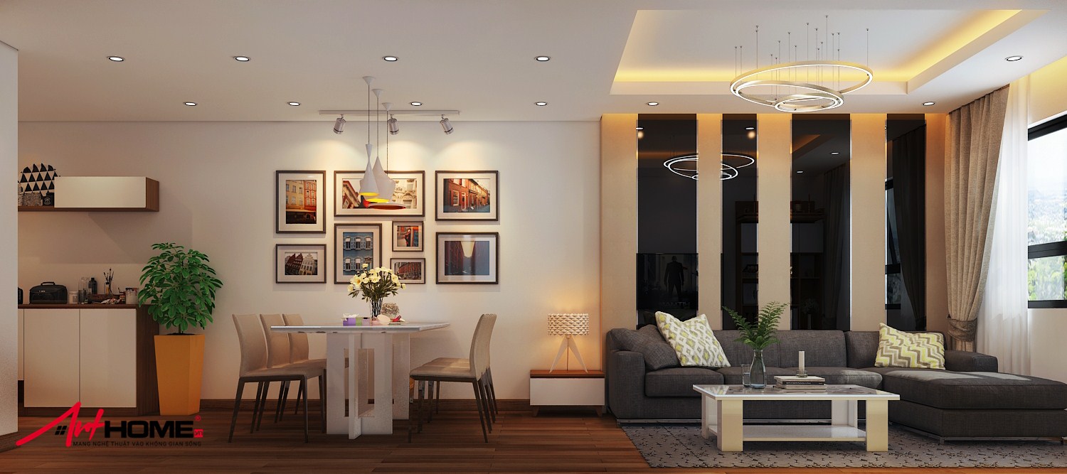 Dự án:Thiết kế nội thất chung cư Hateco Hoàng Mai căn A06