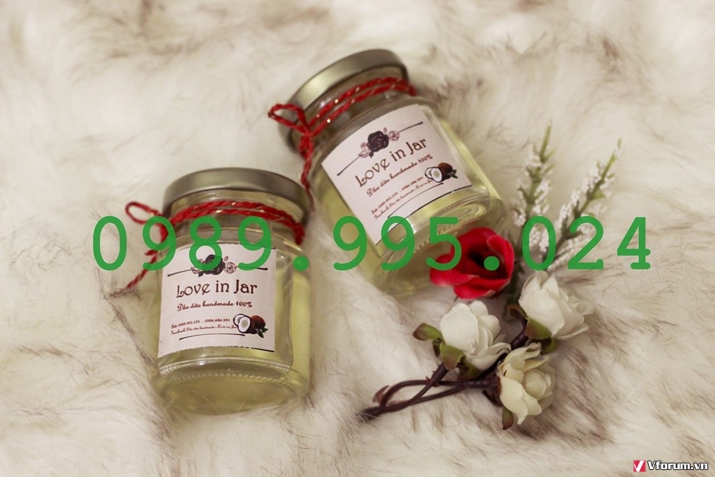 Sản phẩm dầu dừa handmade – Love in jar 100% thủ công