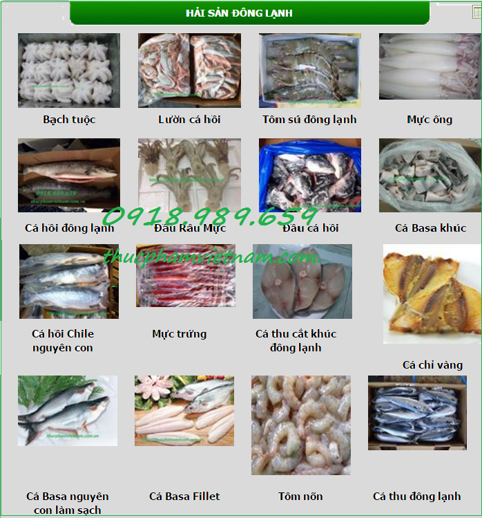 Chuyên bán hải sản có kho ngay tại Hà Nội