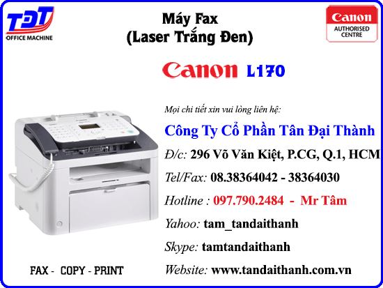 Bán máy Fax laser Canon L170, Canon L-170 giá rẻ