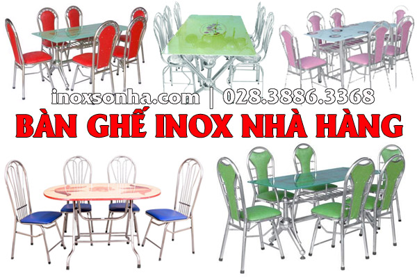 Bàn ghế inox nhà hàng, quán ăn giá rẻ tại Sài Gòn
