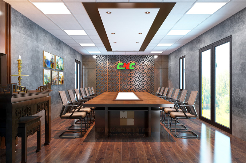 Kích thước tương ứng của bàn phòng họp với không gian sử dụng