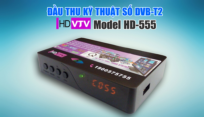 Đầu thu DVB T2 Hùng Việt HD 555